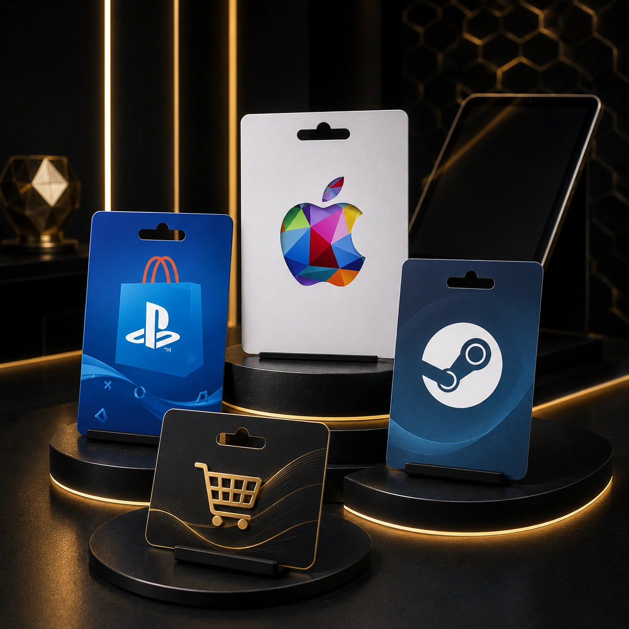 بطائق ايتونز و استيم و استور